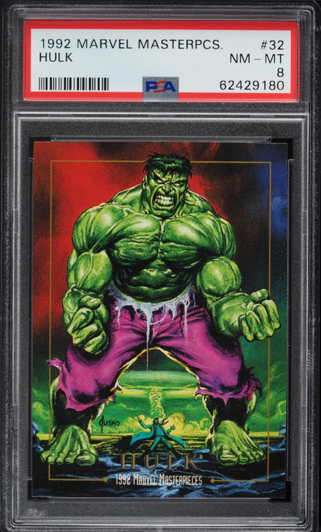 1992 Skybox Marvel Masterpieces Hulk #32 PSA 8 NM-MT