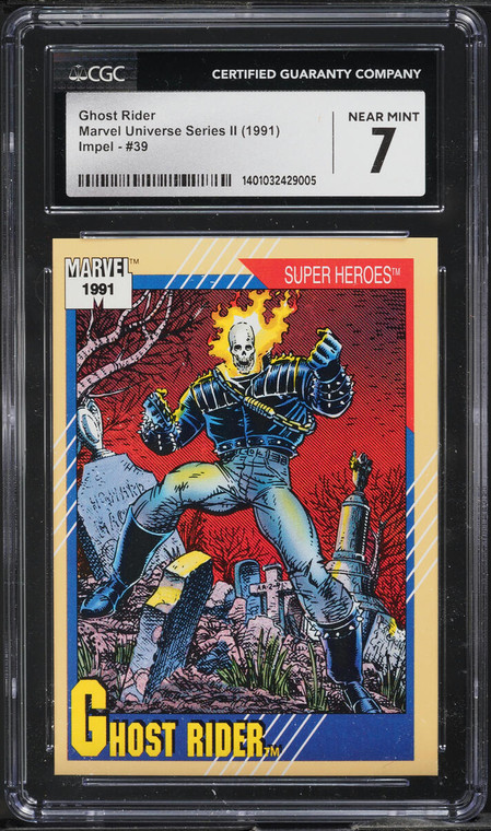 1991 Impel Marvel Universe Series II Ghost Rider #39 CGC 7 NRMT