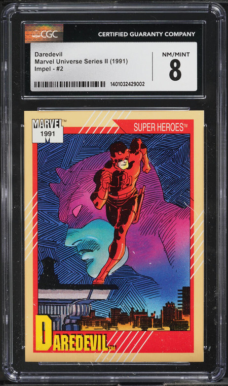 1991 Impel Marvel Universe Series II Daredevil #2 CGC 8 NM-MT