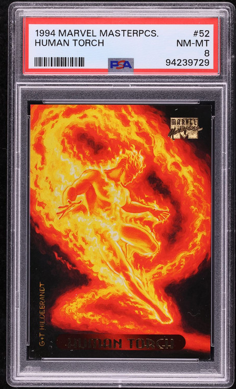 1994 Marvel Masterpieces Human Torch #52 PSA 8 NM-MT