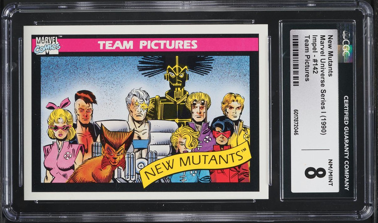 1990 Impel Marvel Universe Series I Team Pictures New Mutants #142 CGC 8 NM-MT