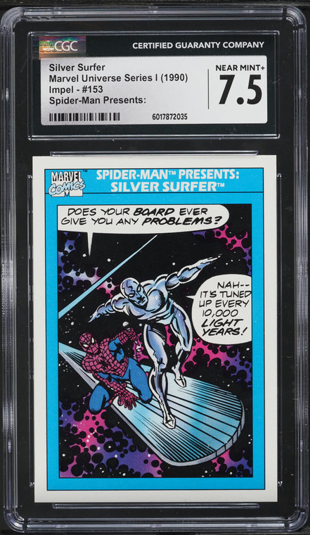 1990 Impel Marvel Universe Spider-Man Presents: Silver Surfer #153 CGC 7.5 MINT