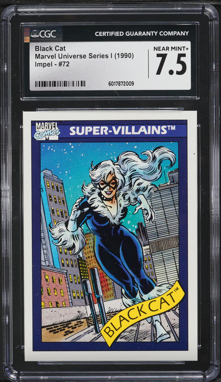 1990 Impel Marvel Universe Series I Black Cat #72 CGC 7.5 NRMT+