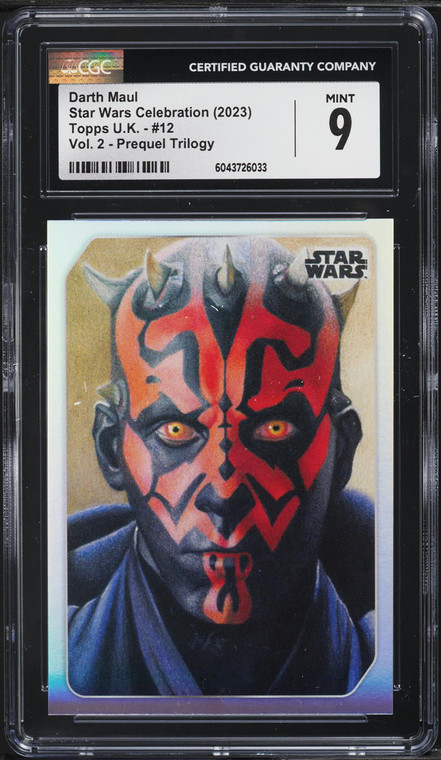 2023 Topps Star Wars U.K. Celebration Vol. 2 Prequel Trilogy Darth Maul CGC 9