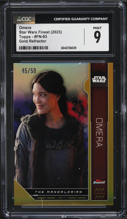 2023 Finest Star Wars Gold Refractor Omera /50 #FN-93 CGC 9 MINT