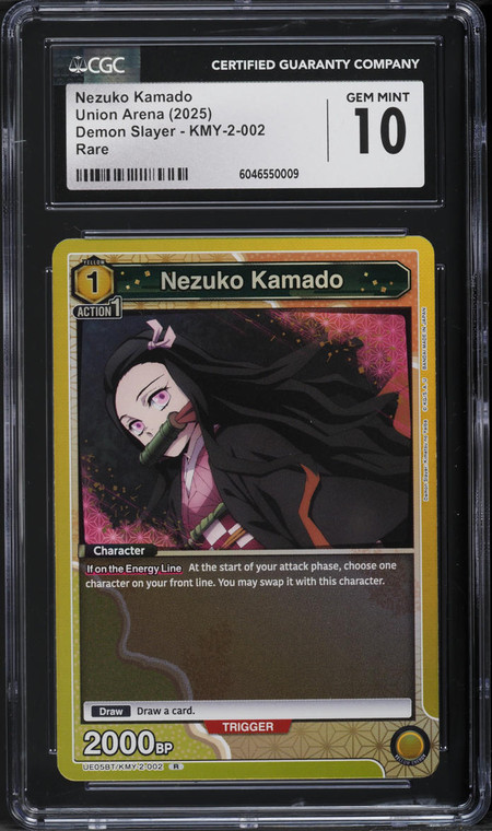 2025 Union Arena Demon Slayer Nezuko Kamado #KMY-2-002 CGC 10 GEM MINT