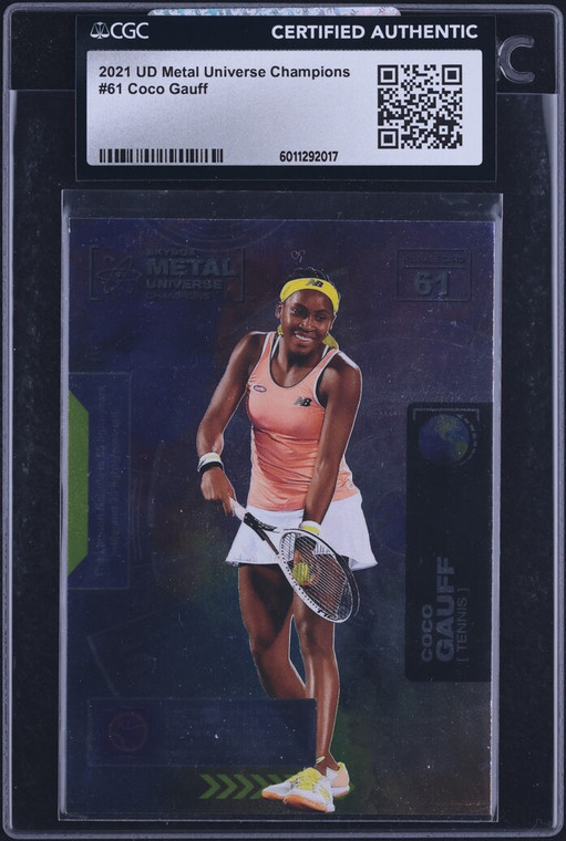 2021 Metal Universe Champions Coco Gauff #61 CGC AUTH