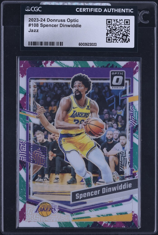 2023 Donruss Optic Jazz Spencer Dinwiddie #108 CGC AUTH
