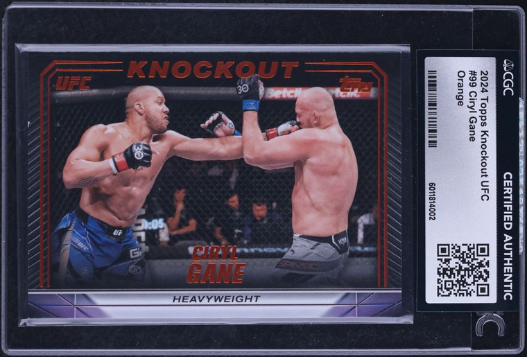 2024 Topps Knockout UFC Orange Ciryl Gane #99 CGC AUTH