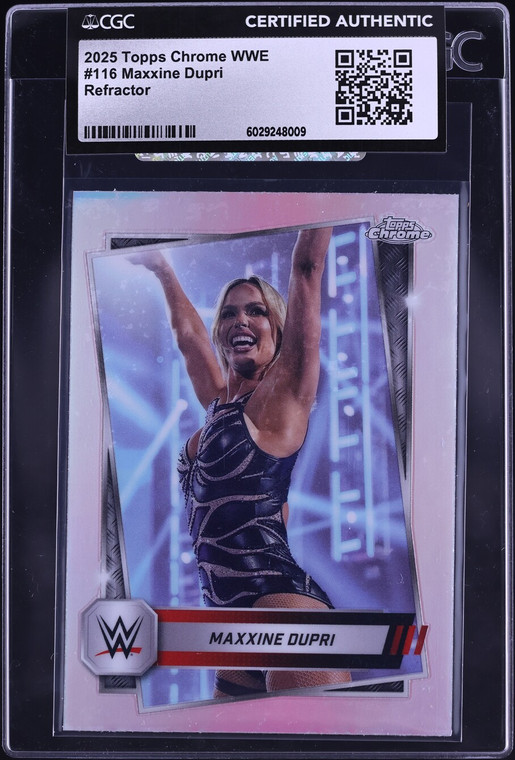 2025 Topps Chrome WWE Refractor Maxxine Dupri #116 CGC AUTH