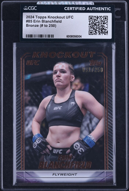 2024 Topps Knockout UFC Bronze Erin Blanchfield /250 #85 CGC AUTH