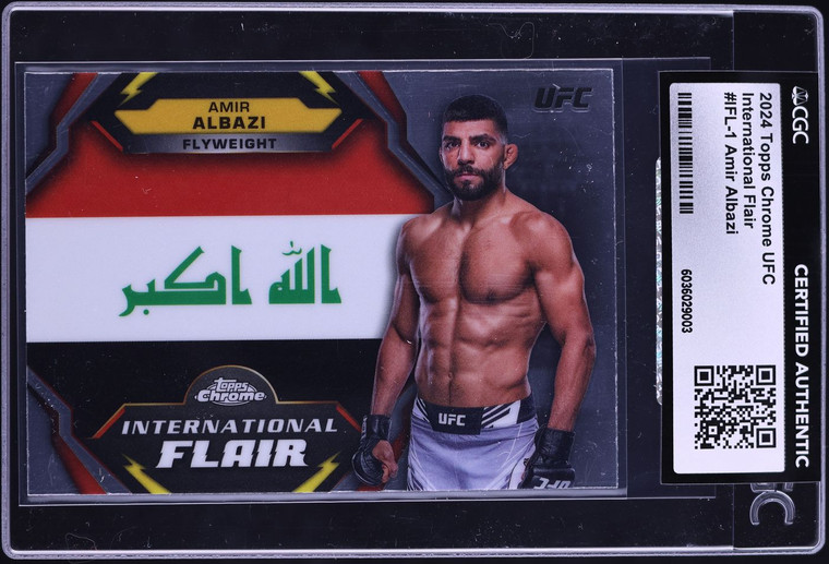 2024 Topps Chrome UFC International Flair Amir Albazi #IFL-1 CGC AUTH