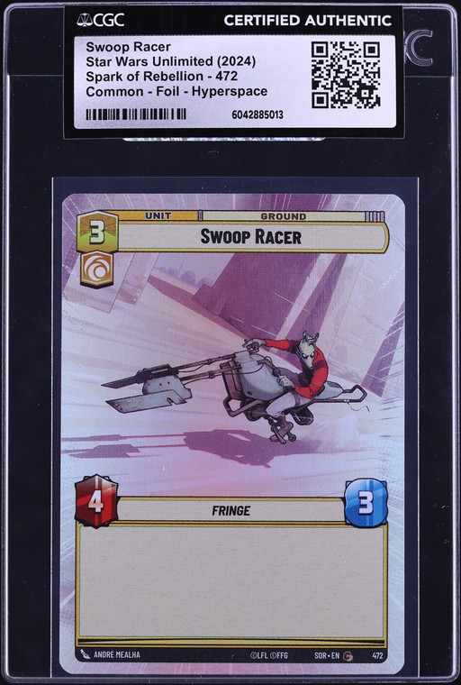 2024 Star Wars Unlimited Spark Of Rebellion Foil Hyperspace Swoop Racer CGC AUTH