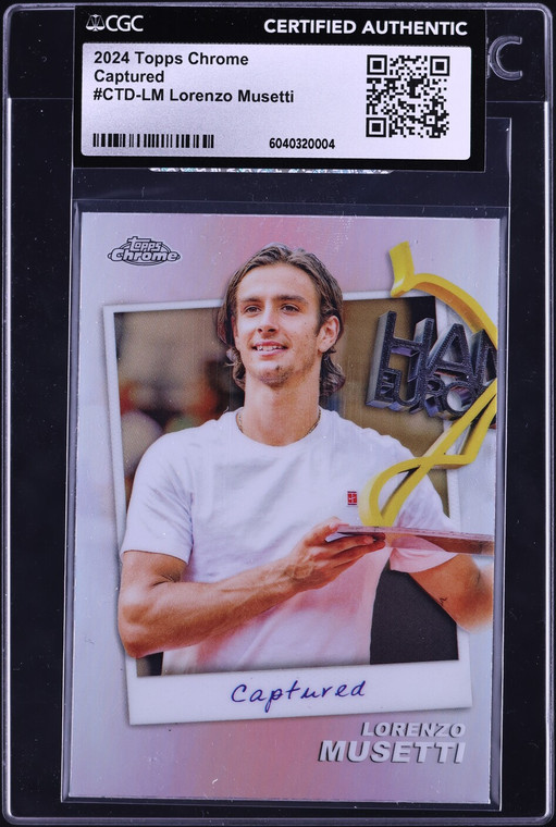 2024 Topps Chrome Captured Lorenzo Musetti #CTD-LM CGC AUTH