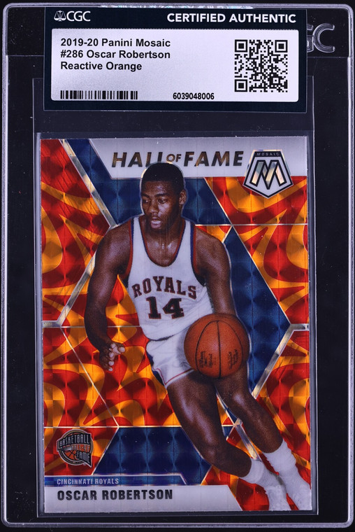 2019 Panini Mosaic Reactive Orange Oscar Robertson #286 CGC AUTH