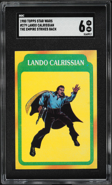 1980 Topps Star Wars #279 Lando Calarissian The Empire Strikes Back SGC 6 EX-NM 1980 Topps Star Wars #279 Lando Calarissian The Empire Strikes Back SGC 6 EX-NM