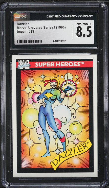 Dazzler Marvel Universe Series 1 (1990) Impel - #13 CGC 8.5 NM/Mint+ Dazzler Marvel Universe Series 1 (1990) Impel - #13 CGC 8.5 NM/Mint+