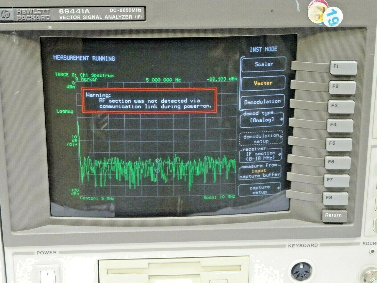 Hewlett Packard HP 89441A Vector Signal Analyzer System