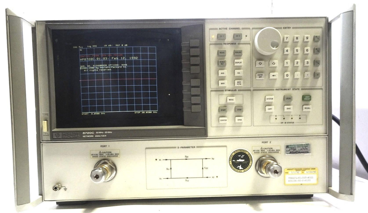 HP  8720C -50MHz - 20GHz RF Vector Microwave Network Analyzer- Free Shipping-