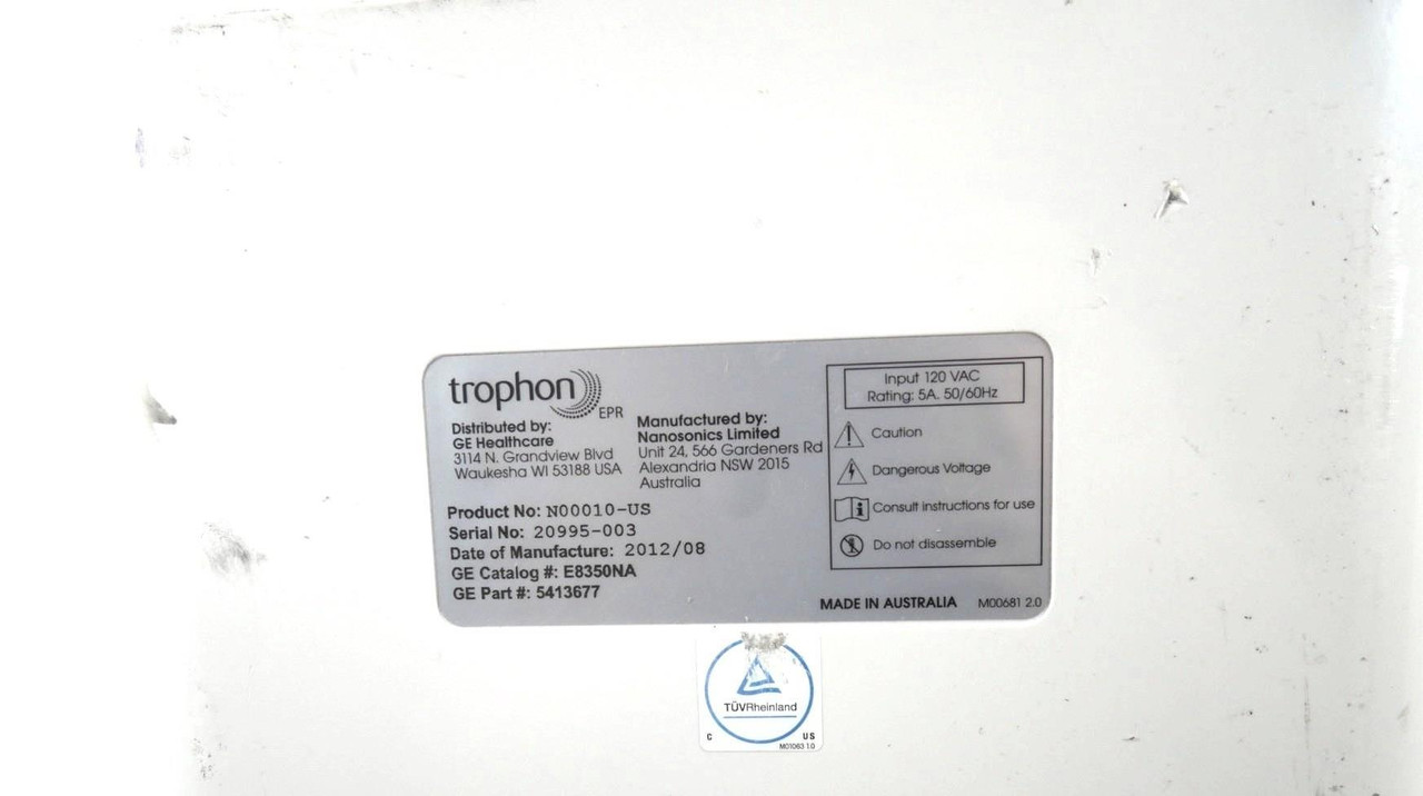 GE NanoSonics Trophon EPR N00010 High Level Disinfection - Free Shipping