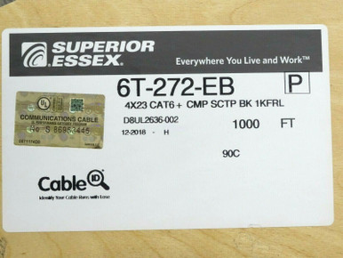Cavo Di Rete Cat6A Superior Essex 1000 Ft - Bianco - 4X23 AWG - CMP - Nuovo - Foto 4