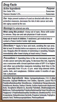 Radiance Shield SPF 44 mineral sunscreen drug facts zinc oxide titanium dioxide