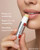 Lip Reprieve lip balm for dry, chapped lips, shown applied to lips to hydrate, plump, and smooth. Repairing lip treatment with peppermint flavor that nourishes lips and improves lip texture.