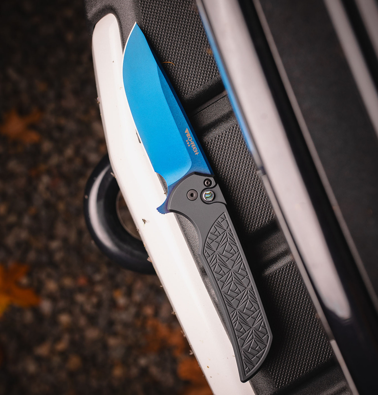 Mordax Sapphire Blue Flipper Knife | Pro-Tech Knives