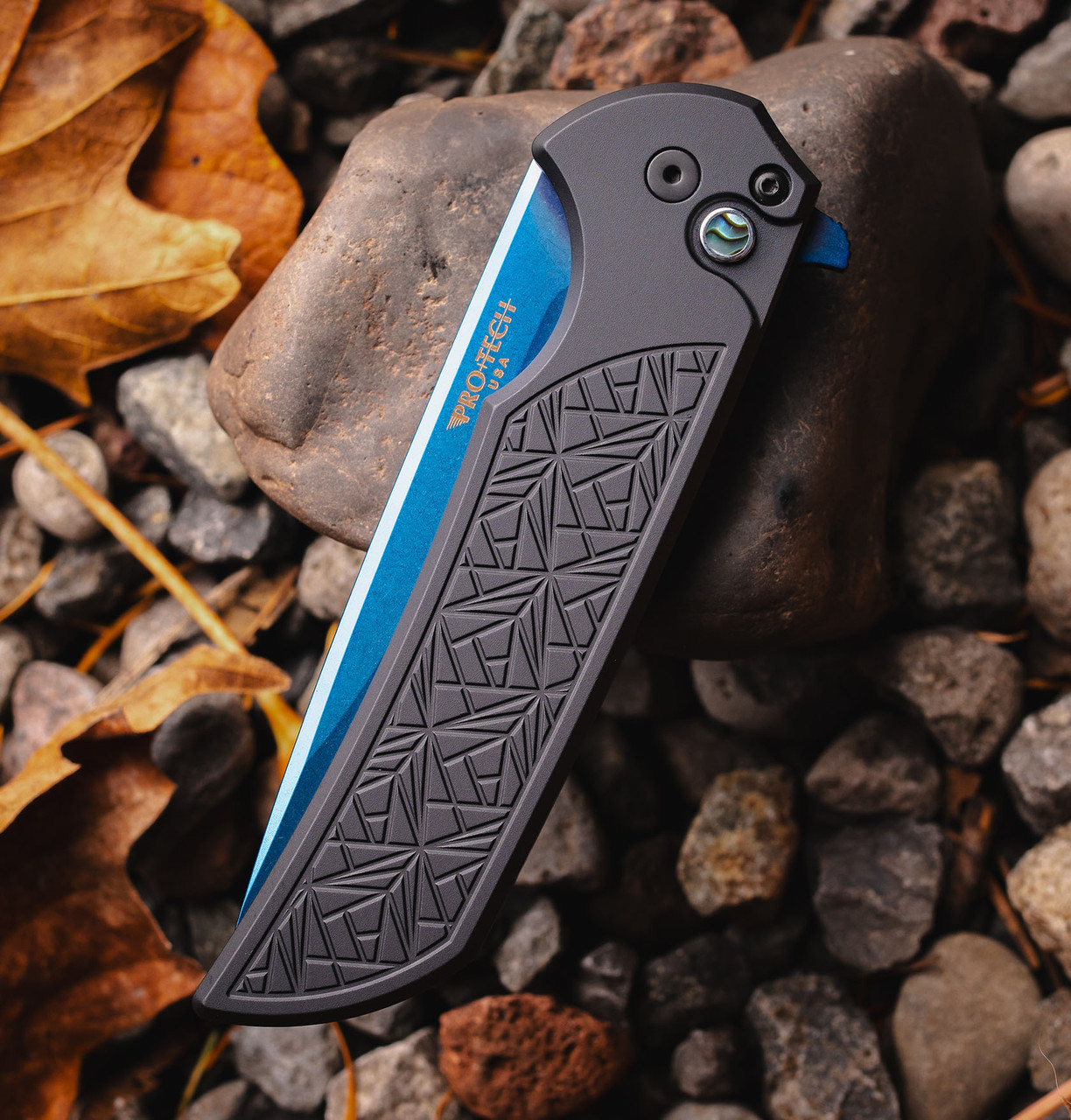 Mordax Sapphire Blue Flipper Knife | Pro-Tech Knives