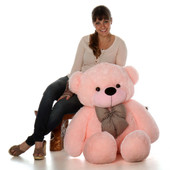 4ft Lady Cuddles Super Soft Huggable Pink Teddy Bear