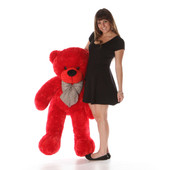 48in life size huge rare red teddy bear Bitsy Cuddles perfect to say I love you holidays or anytime