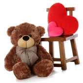 38in Sunny Cuddles Mocha Brown Teddy Bear