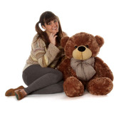 Huge Mocha Brown Teddy Bear Sunny Cuddles 38in
