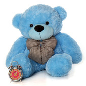3ft Huge Blue Teddy Bear Happy Cuddles