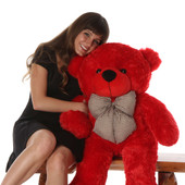 Huge Red Teddy Bear Bitsy Cuddles 38in