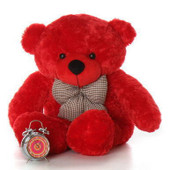Bitsy Cuddles Soft and Huggable Bright Red Teddy Bear 38in