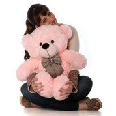 30in Lady Cuddles Super Soft Huggable, Pink Giant Teddy Plush Bear