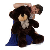 30in Oversized Teddy Bear Brownie Cuddles Chocolate Brown Fur