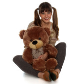 30in Giant Teddy Bear Cuddles Soft Cuddly Mocha Brown Fur