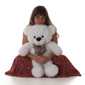 Huggable and lovable Oversized White Teddy Bear Coco Cuddles 30in
