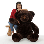 Giant 4ft Teddy Bear Munchkin Chubs dark brown snuggly soft