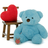 Enormous Blue Teddy Bear Sammy Chubs 38in from Giant Teddy