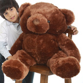 Buttercup Chubs chestnut brown teddy bear 38in