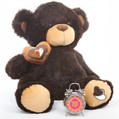 Sugar Pie Big Love chocolate brown teddy bear 30in