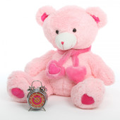 2.5ft Oversized Pink Teddy Bear Candy Hugs