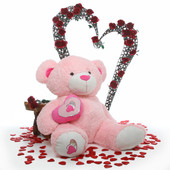 47in Cutie Pie Big Love Pink Teddy Bear