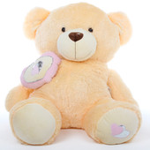 Honey Pie Big Love butterscotch cream teddy bear 47in