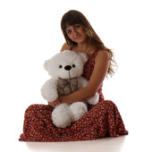 Big White Teddy Bear Coco Cuddles 24in