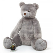 4ft Grey Sugar Tubs Teddy Bear