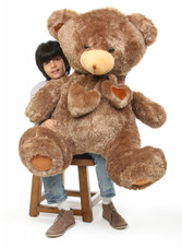 4ft Chestnut Brown Teddy Bear Cheaky Hugs